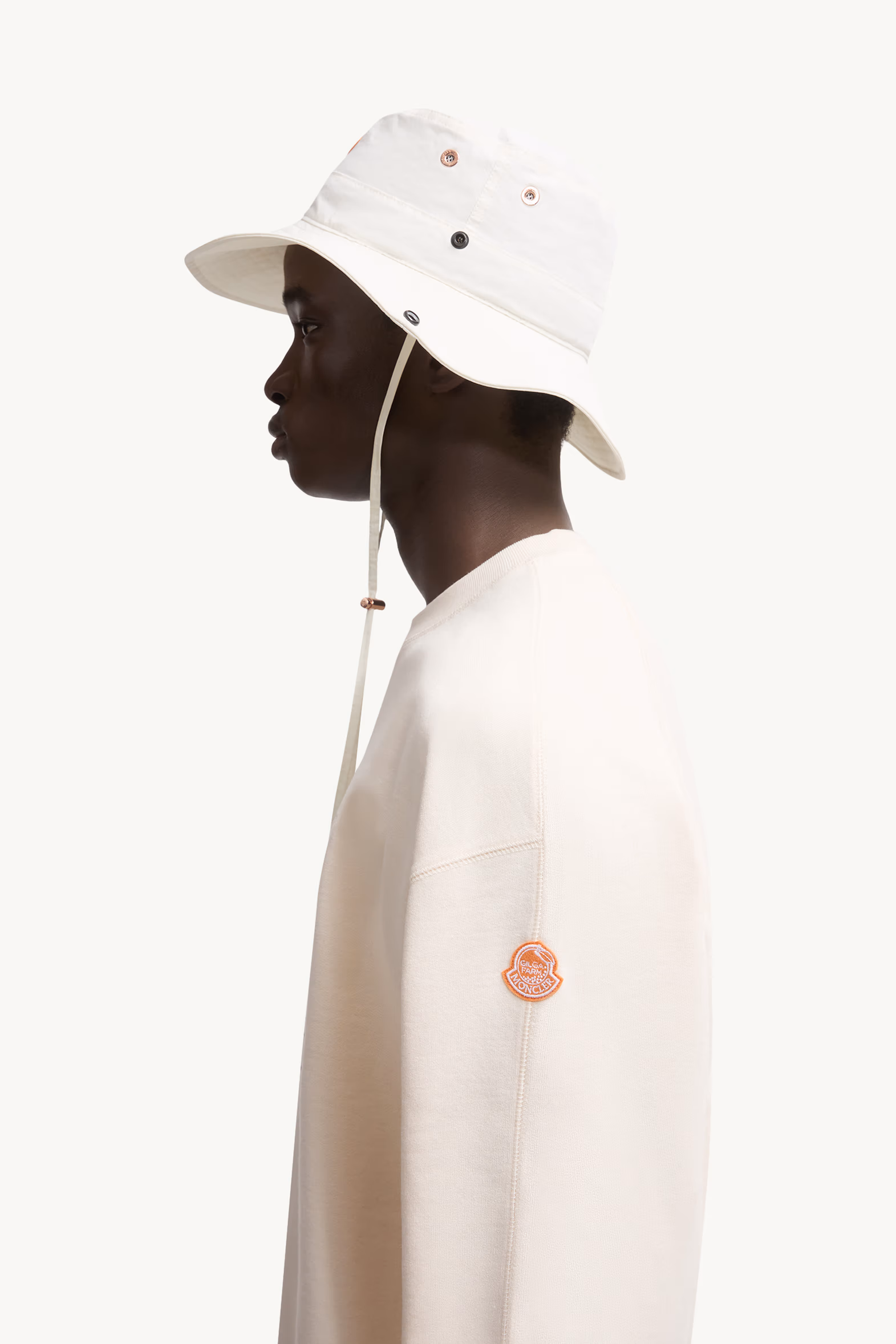 Moncler x Gilga Farm Designed by Donald Glover Cotton Sweatshirt Men White Ivory Moncler 4